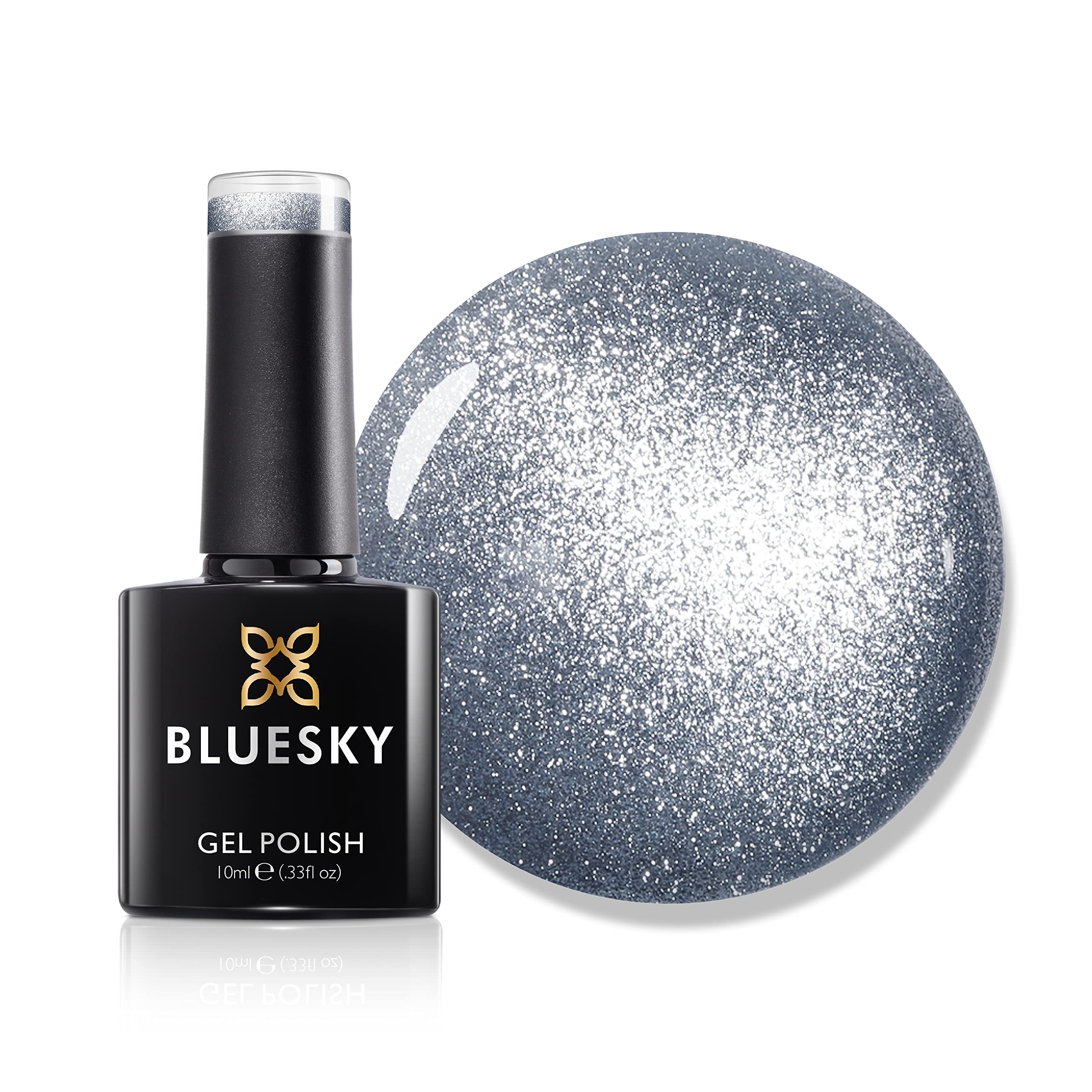 Bluesky 5D Cat Eye Gel Nail Polish Magnetic Nail Art The Royal Road SW05 Blue Glitter 10ml