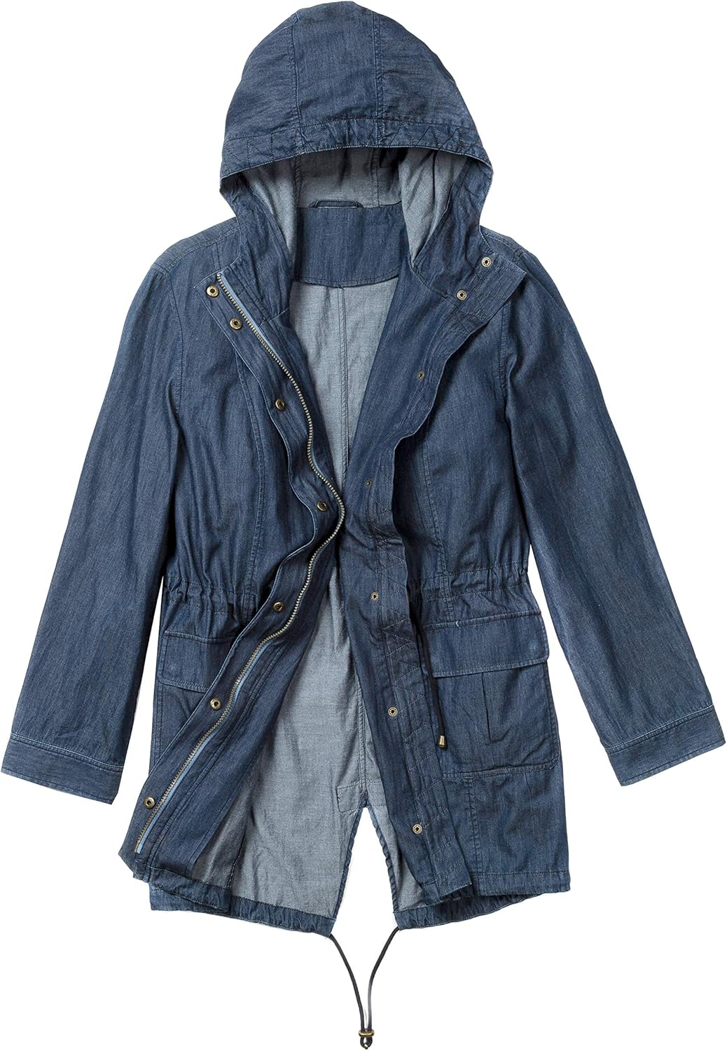 denim parka womens
