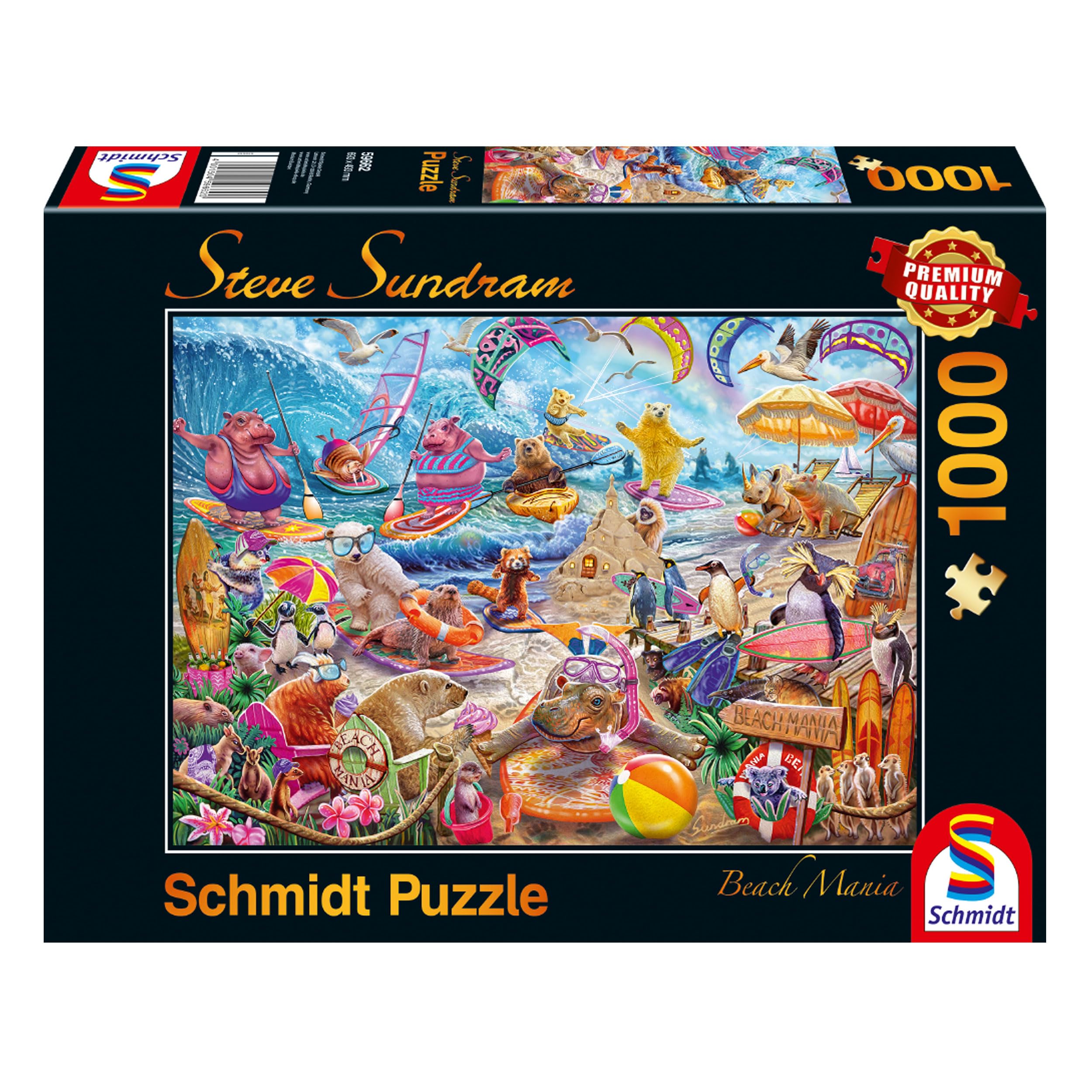 Schmidt | Steve Sundram: Beach Mania (1,000 pieces) | Jigsaw Puzzle | Ages 12+