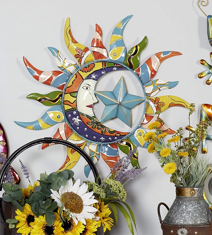 Moon Wall Decor - Modern Celestial-Metal Wall Decor,