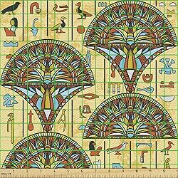 Ambesonne Egyptian Print Fabric by The