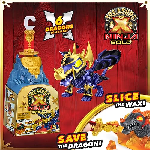 TREASURE X 674 41616 EA Ninja Gold Dragons Single Pack, red in