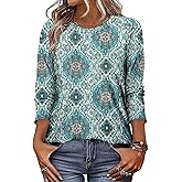 KISSMODA Women Long Sleeve Tops Dressy Casual Crew Neck Tshirts Basics Tee Work Blouses Fall Fashion Tops