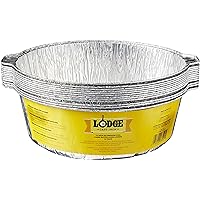 Lodge A12F12 12-Inch Aluminum Foil Dutch Oven Liners, 12-Pack, Silver