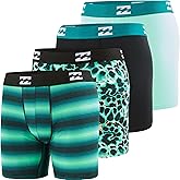 Billabong Mens Underwear 4 Pack Nylon Performance Boxer Briefs for Men
