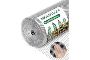 Pterying 1/2" x 48" x 100FT Silver Hardware Cloth - Hot-Dip Galvanized Chicken Wire Fencing, 19 Gauge Welded Wire Mesh Roll for Chicken Coop, Rabbit, Snake, Deer Fencing and Garden/Tree Protection