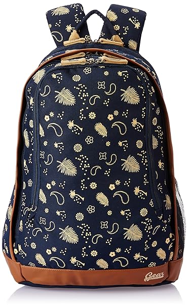 Gear 26 Ltrs Navy Blue and Beige Casual Backpack (BKPTRMP520522)