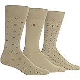 Chaps mens Classic Dress Crew Socks - 3 & 6 Pairs - Pattern and Solid Color Designs