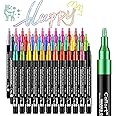 Caliart 36-Color Shimmer Double-Line Drawing Doodle Outline Markers, Teen Girl Gifts Trendy Stuff, Glitter Markers Pens Set for Cards Lettering, Christmas Gift Art Supplies for 4-12 Year Old Girl Kids