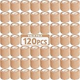 AZEN 120 Pack Self Adhesive Bandage Wrap, 2" X 5 Yards Elastic Cohesive Bandage Wrap, Skin Color Athletic Tape, Vet Wrap, Ankle Tape