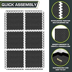 ProsourceFit Exercise Puzzle Mat ½-in, Checkered