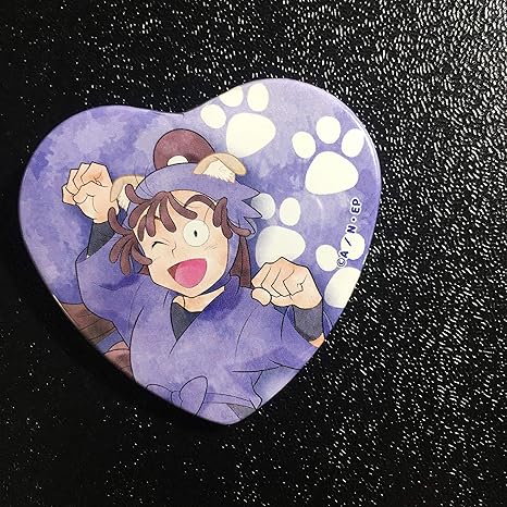 Amazon 忍たま乱太郎 尾浜勘右衛門 ハート型 缶バッジ ナンジャタウン Nint112 バッジ ホビー