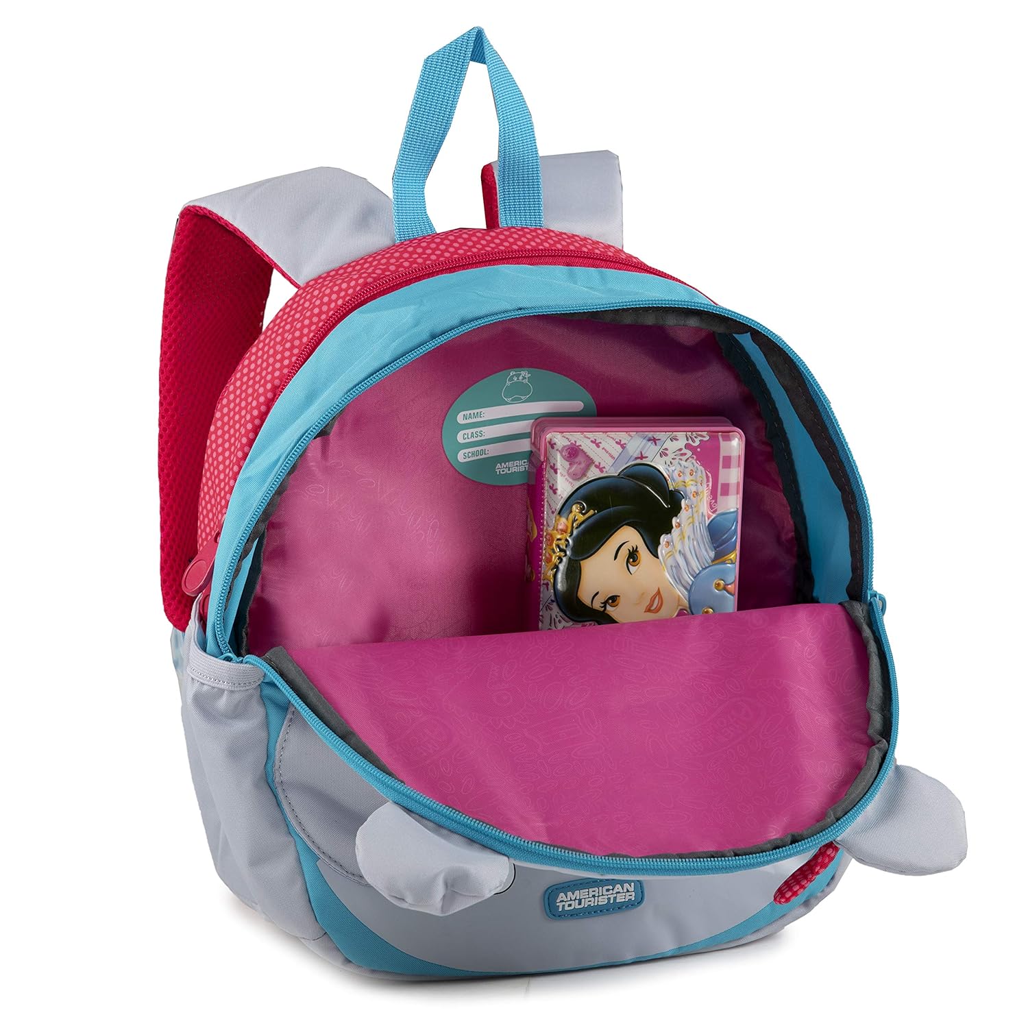 american tourister back to school backpack woodle 01 grey hippo