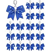 Tondiamo Cheer Bow Keychain Cheer Keychain with Rhinestones Cheerleader Keyrings for Teen Cheerleading Sports Accessory