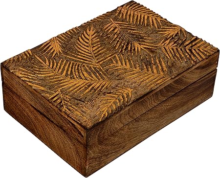 SAAGA - Caja de Hojas de Palmera con Aceite de Oro: Amazon.es: Hogar