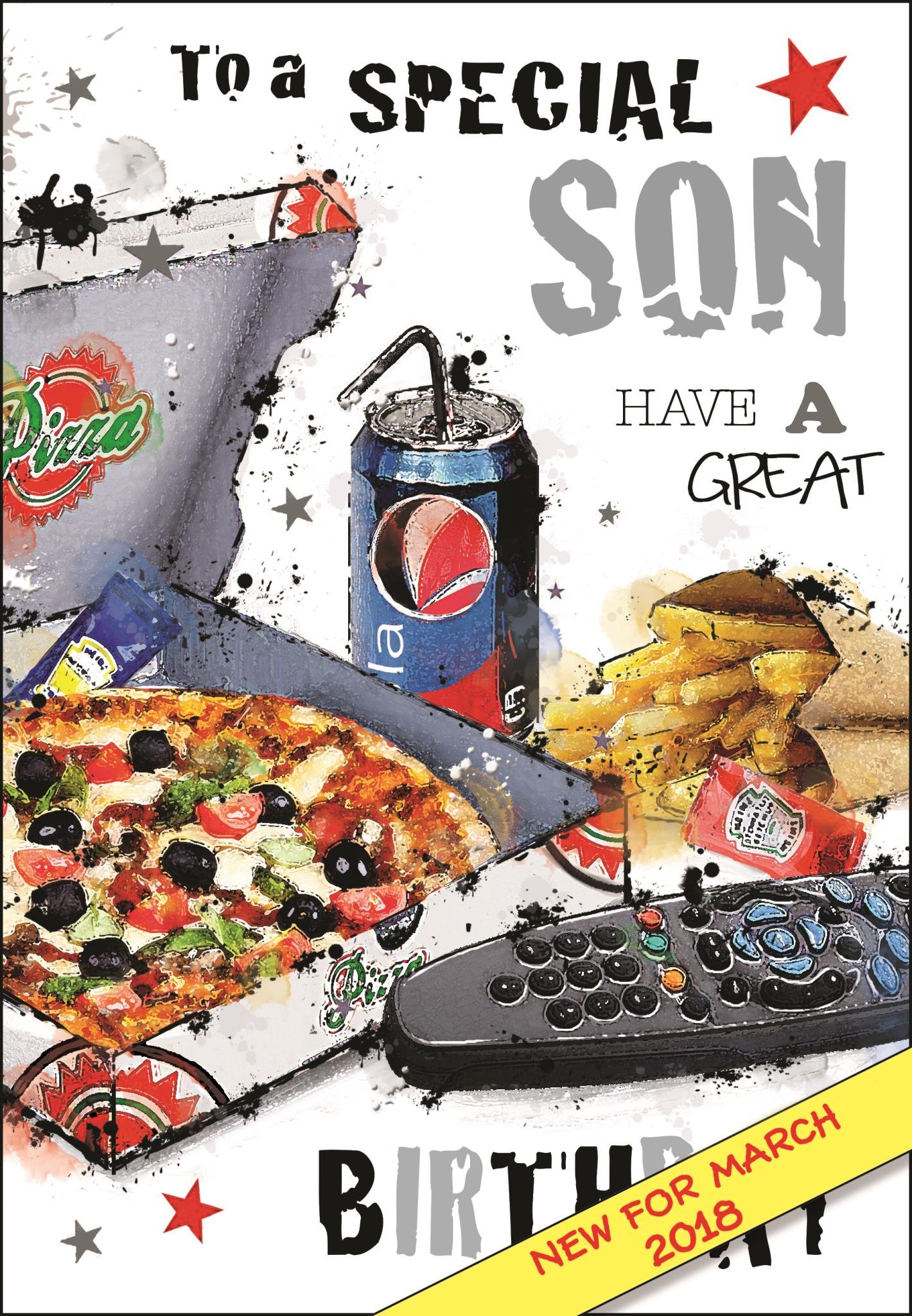 Son Birthday Card - (JJ-GR002) - Special Son - From The Graffix Range - Embossed & Foil Finish