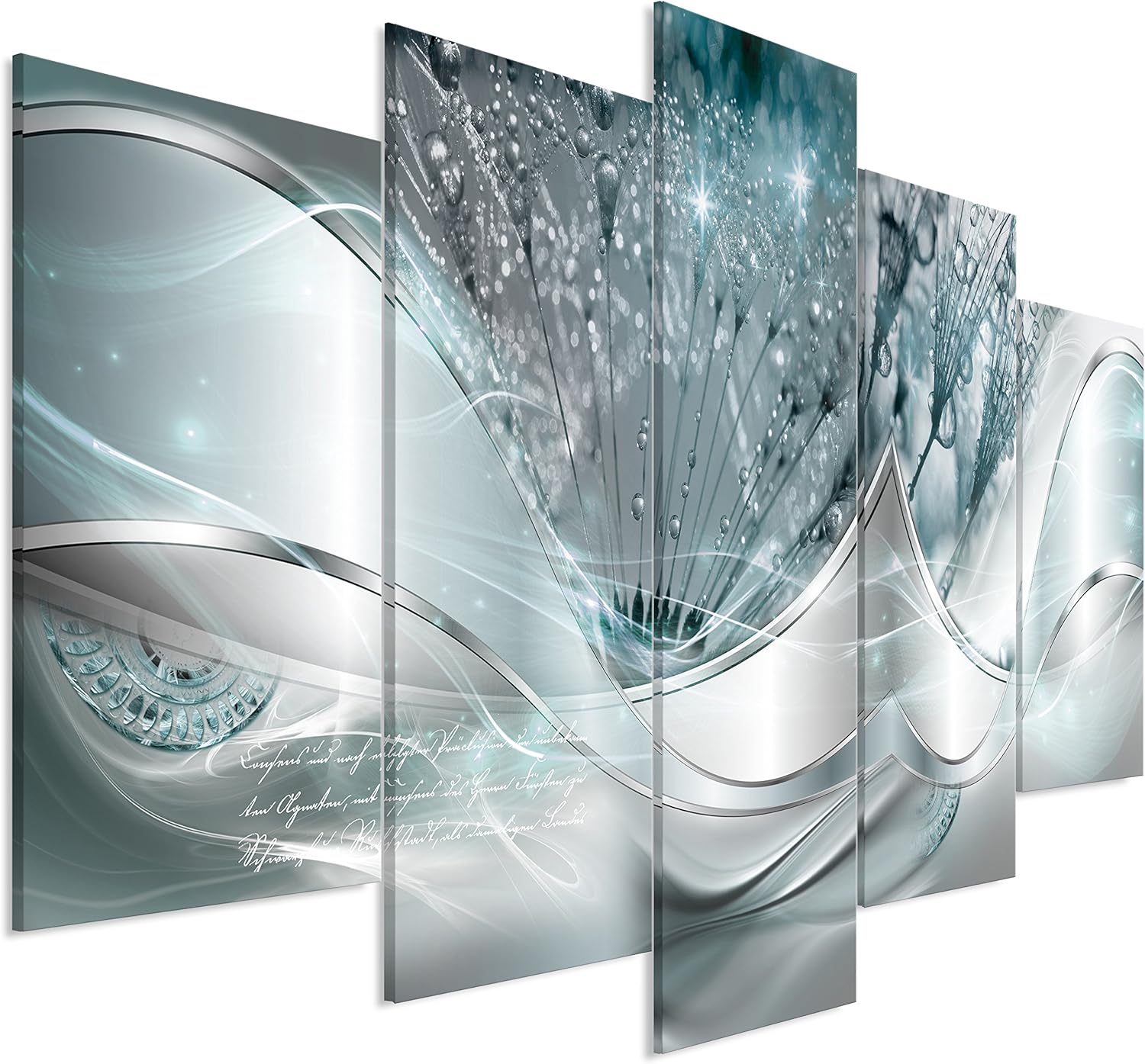 murando Canvas Wall Art Abstraction Flowers 225x100 cm/ 88.6" x 39.4" 5