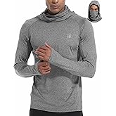 Men's UPF 50+ Sun Protection Shirts UV SPF Rash Guard Long Sleeve Lightweight Hoodie Shirts Fishing Hiking Running Swim