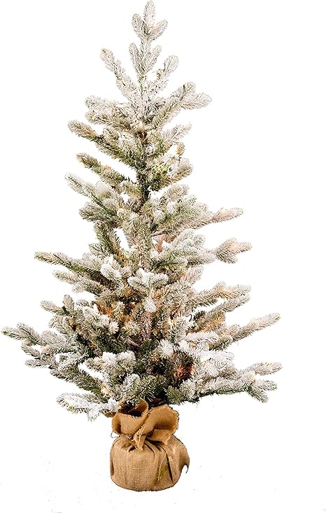 Amazon De Artplants De Kunstlicher Kleiner Tannenbaum Orlando Grun Beschneit 120cm O 70cm