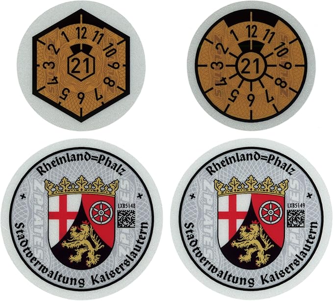 Kaiserslautern Germany License Plate Sticker Set Arts