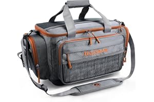 MoiShow Fishing Tackle Box Bag - Fishing Bags for Saltwater or Freshwater (#Grey) Fishing Tackle Bags - Padded Shoulder Strap - Tackle Bag for 3600 3700 Tackle Box