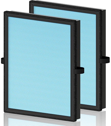 Lot de 2 filtres à air de rechange pour purificateur d'air AROEVE MK04 MG04JH, filtre HEPA à 3 étapes H13 Ture pour Pet Dan-der, par rapport à MK04LX Lot de 2 filtres à air de rechange pour purificateur d'air AROEVE MK04 MG04JH, filtre HEPA à 3 étapes H13 Ture pour Pet Dan-der, par rapport à MK04LX