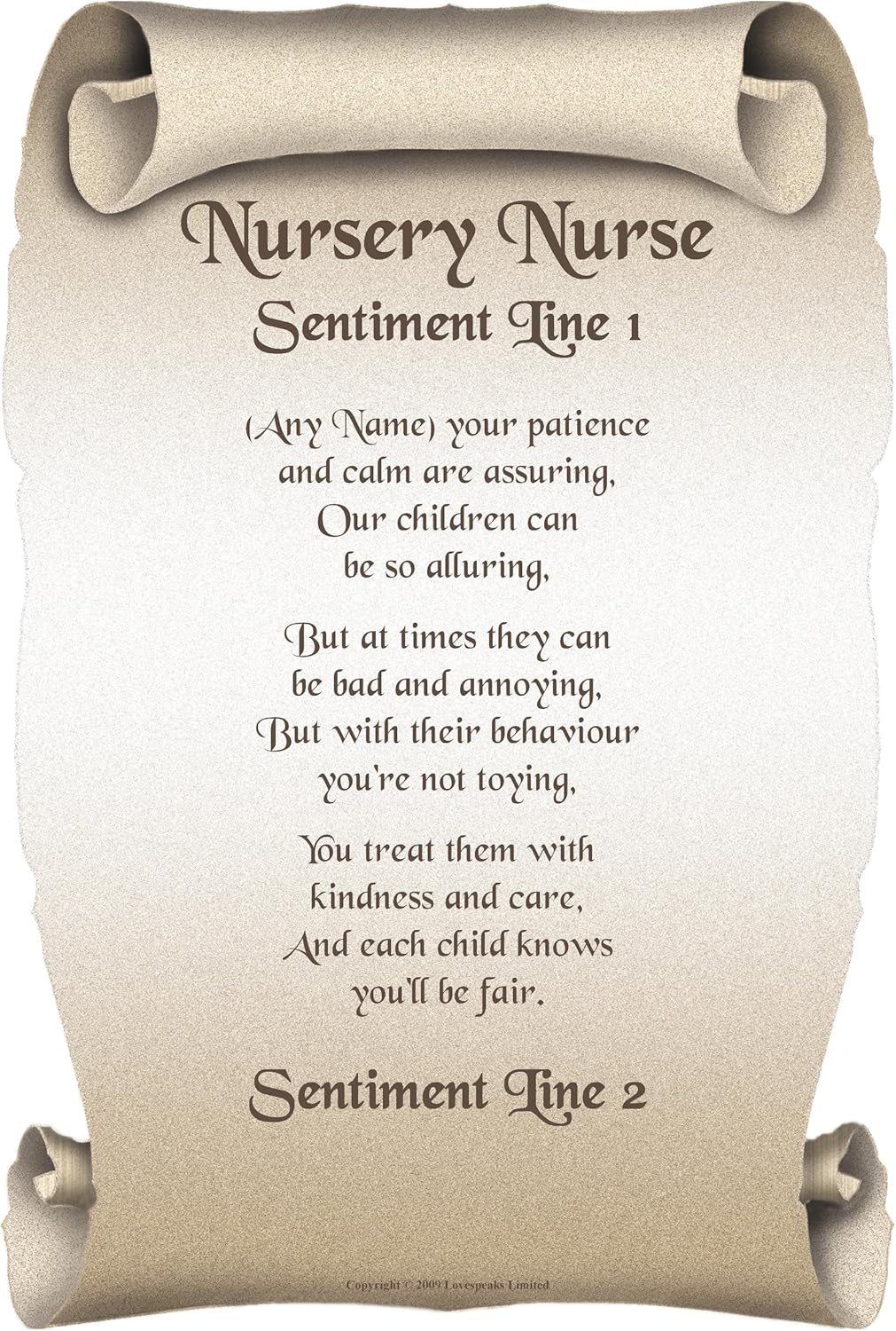 Nursery Nurse Personalised Poem Gift Print Amazon.co.uk Kitchen & Home