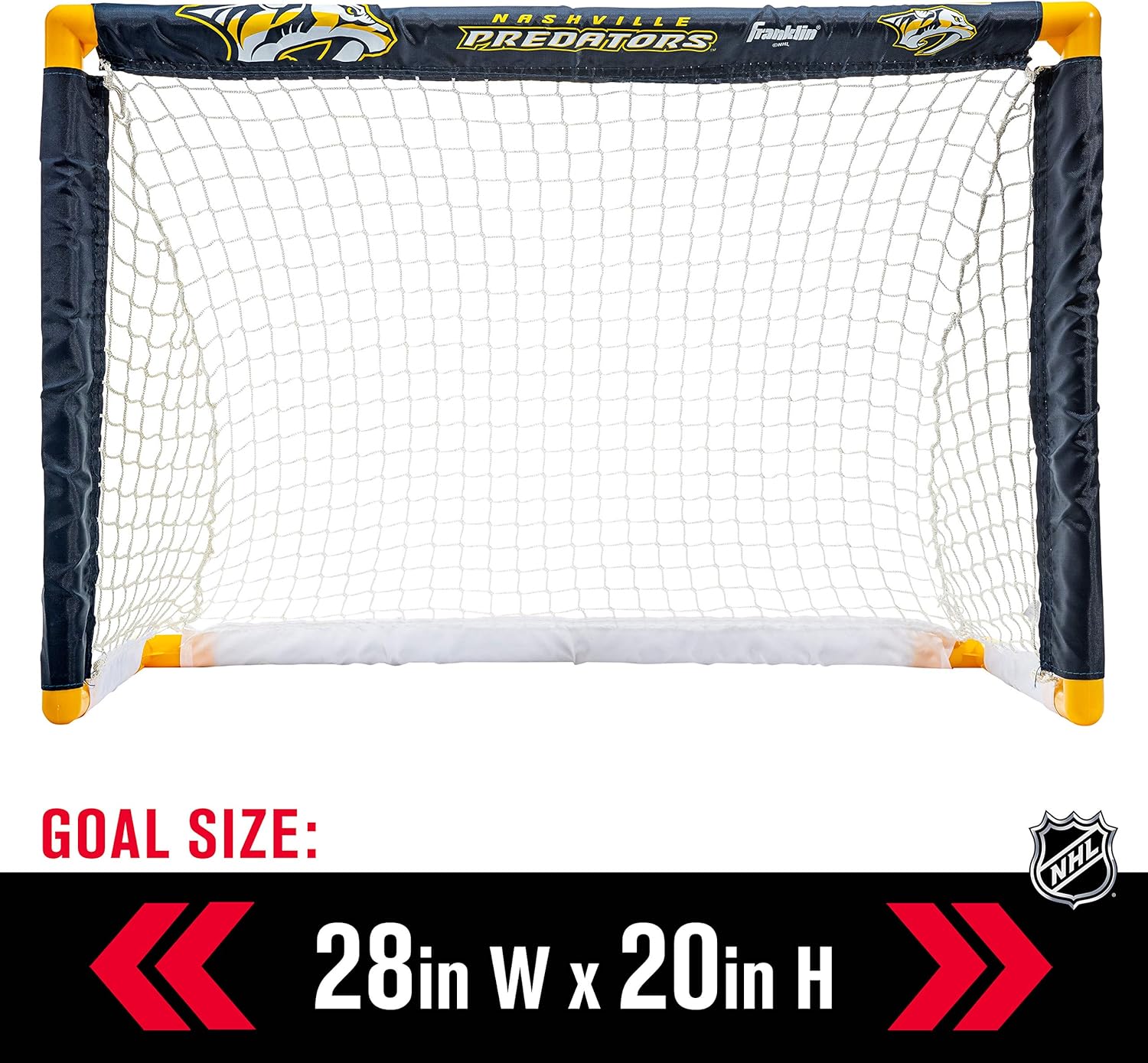 Franklin Sports Nashville Predators Mini Hockey Set - Knee Hockey Goal, Ball, & 2 Hockey Stick Combo Set - Mini Goal Net - NHL Official Hockey Set : Sports & Outdoors