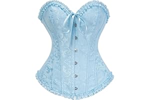 Vrapo Bustier Corset Top for Women | Overbust Lace Up Waist Cincher Shapewear Lingerie