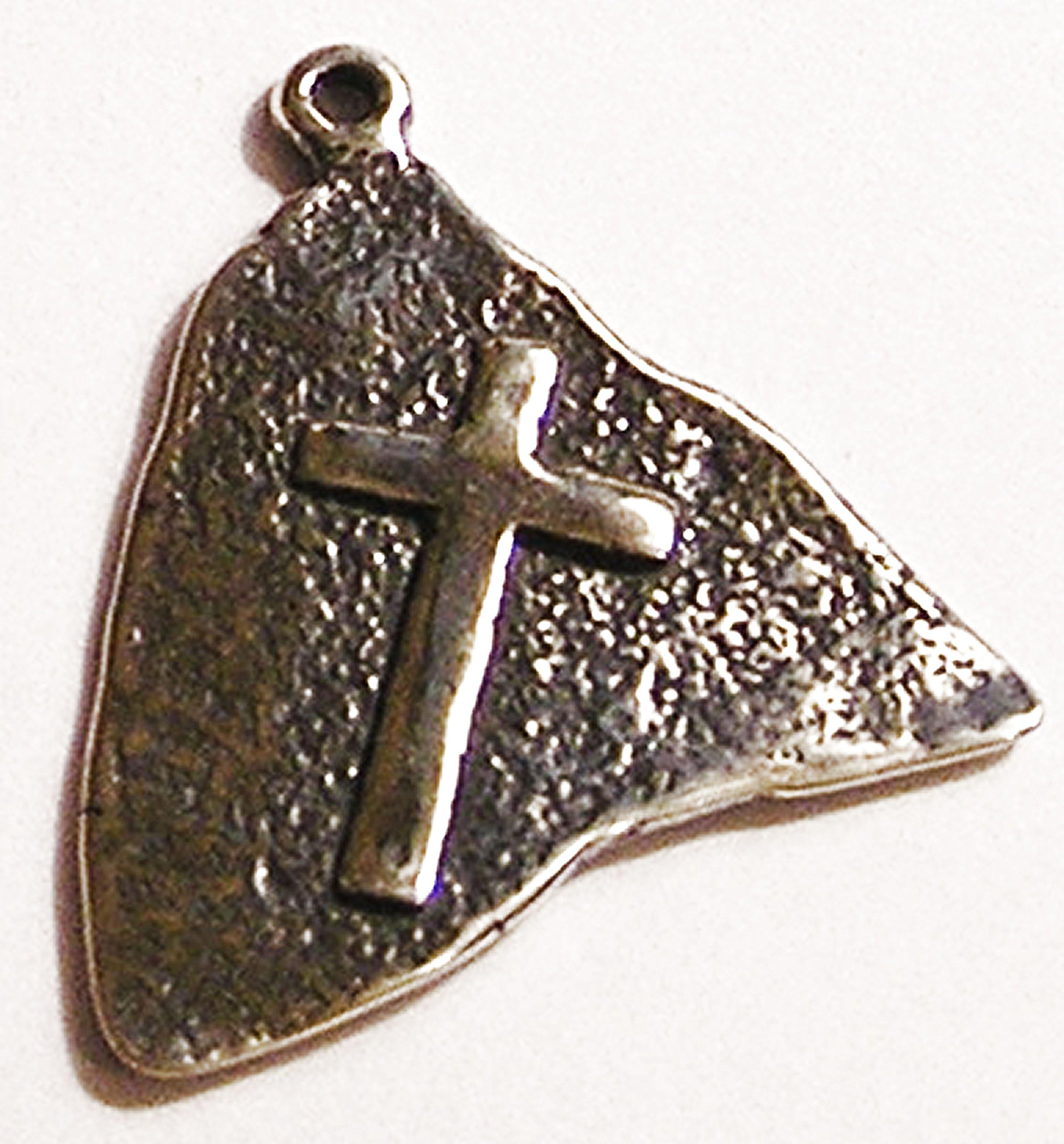 Cross Medal Charm True Bronze Religious Replica Vintage Catholic Pendant and Necklace with Gift Box 1031