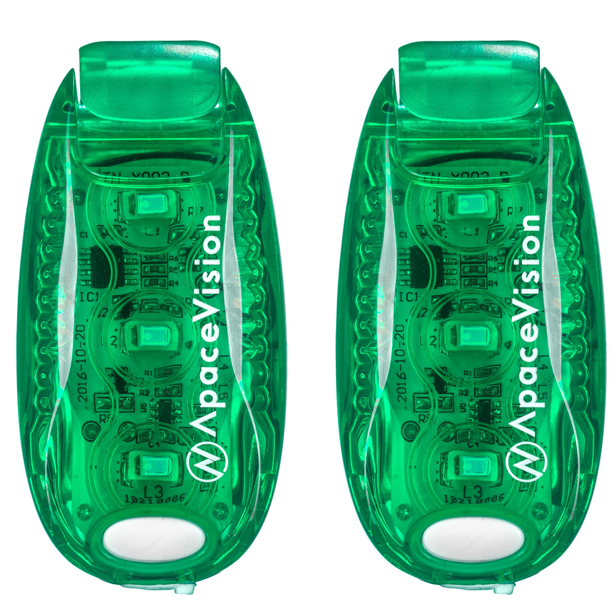 EverLightFX USB Rechargeable LED Safety Light (2 Pack) By Apace - Super Bright Bike Tail Light Works Brilliantly as Running Light for Joggers, Pets, Bicycle Strobe or Rear Clip On Lights