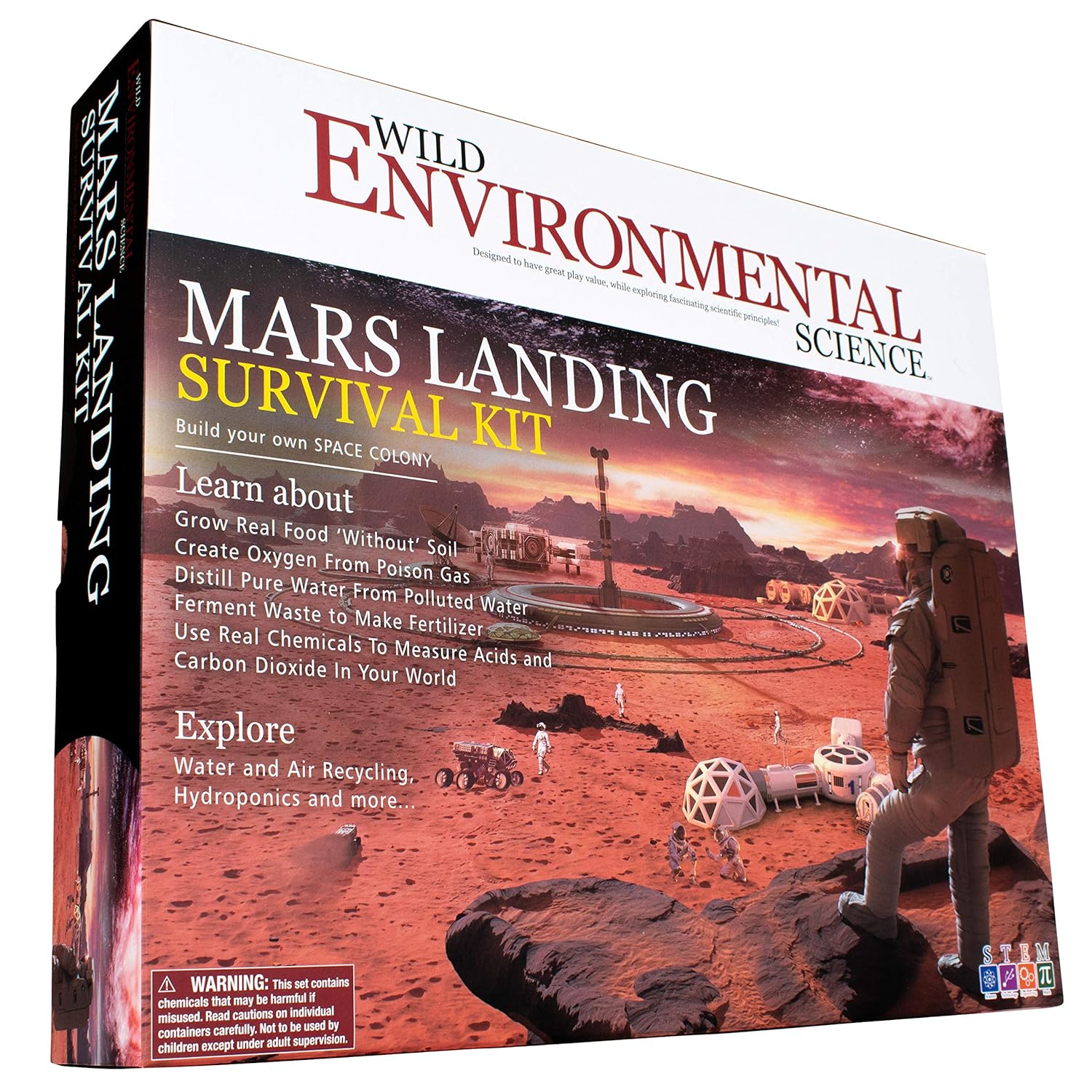 Wild! Science-WES32XL Environmental Science Mars Landing Survival Kit - Home STEM Kit - Ages 8+ - Grow Food & Build an Earth-Like Environment on Mars
