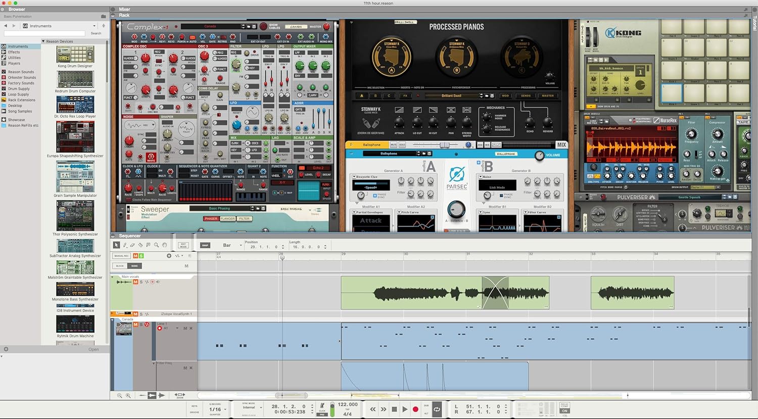 Amazon Com Reason Studios Reason 11 Suite Upgrade Daw Plugin Musical Instruments