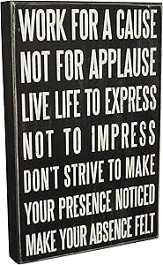 Primitives by Kathy Classic Box Sign, 10" x 15", Live Life