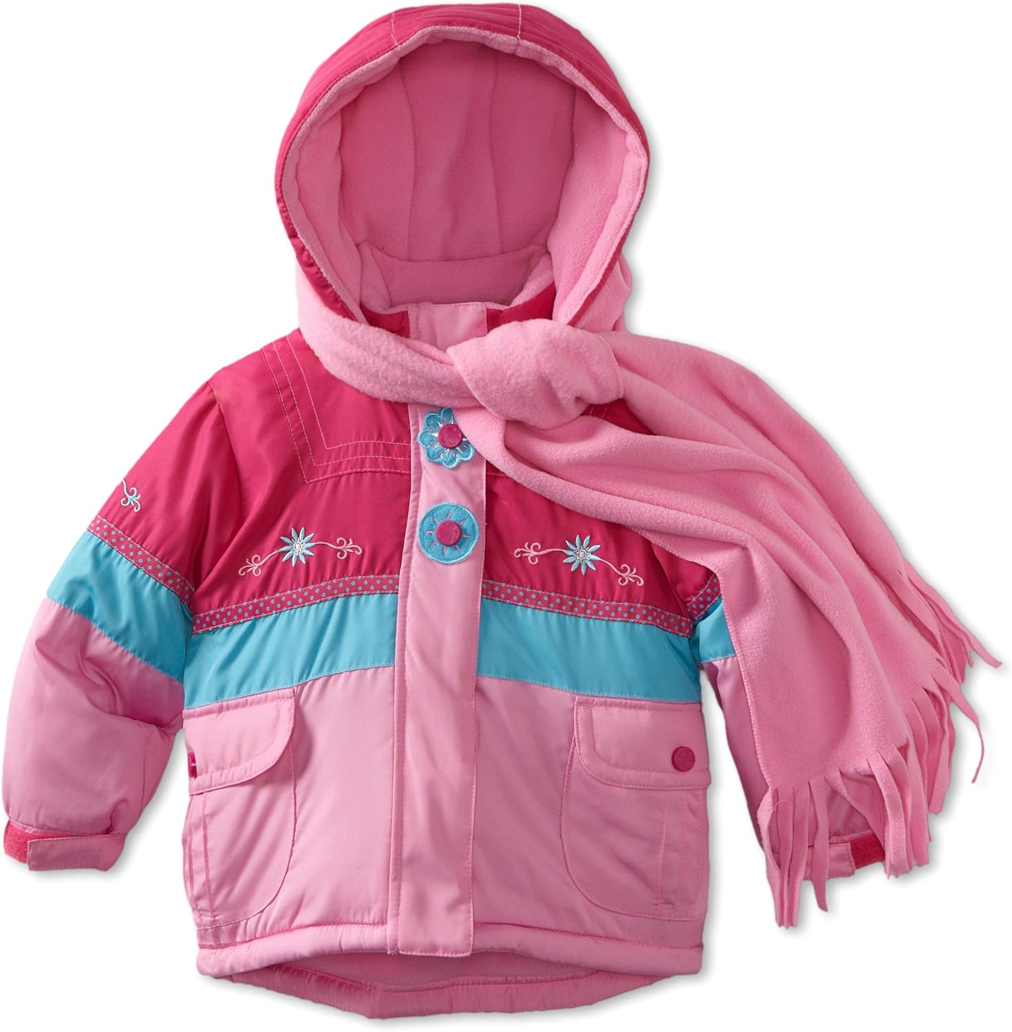 Rothschild Little Girls' Colorblock Jacket Down
