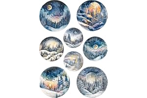 EUROPEAN EXCELLENCY Rice Paper for Decoupage A4 Merry Christmas (Winter Moon Ornaments - 2 Sheets)
