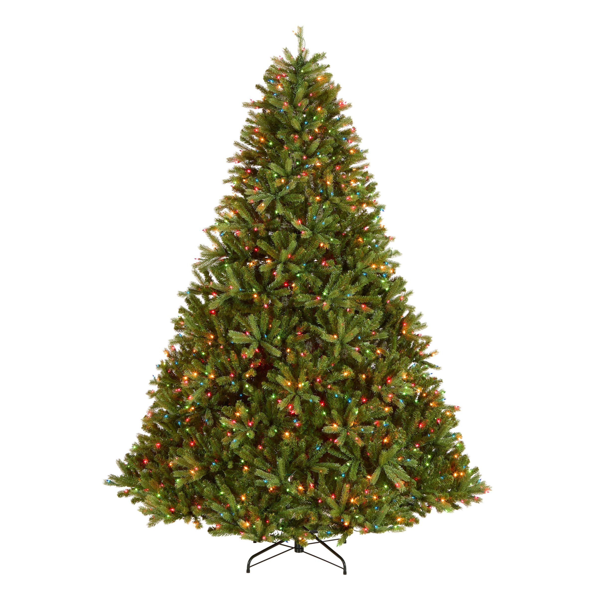 Photo 1 of **SCRAPES AND SCRATCH**National Tree Company 7.5 ft Pre-Lit Jersey Fraser Fir Full Artificial Christmas Tree, 1,250 Multicolor Lights, 3,144 Tips, Includes Stand, Green