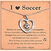 GULICX Volleyball Softball Soccer Necklace for Women Girls, Christmas Birthday Sports Accessories Jewelry Gifts for Her