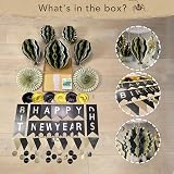 Itsy Bitsy Party Co Premium Reusable Birthday Decorations Black Gold Banner view 7