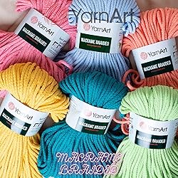 YarnArt Macrame Braided Soft Cord, 55% Cotton