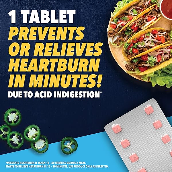 PEPCID AC ORIGINAL STRENGTH HEARTBURN RELIEF TABLETS, PREVENTS & RELIEVES HEARTBURN DUE TO ACID INDIGESTION & SOUR STOMACH, 10 MG FAMOTIDINE TO REDUCE & CONTROL ACID, FAST-ACTING, 60 CT