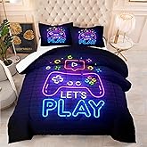 NINENINE Gaming Comforter Sets for Boys, Kids Gaming Bedding Set, Boys Twin Bedding Sets with 1 Comforter 1Pillowcase