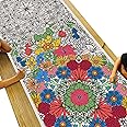 Tiny Expressions - Giant Flower Mandala Coloring Poster - Rolled, No Creases 72" x 30" Large Coloring Banner for Children, Teens or Adults - Fun Group or Family Activities for Spring Season