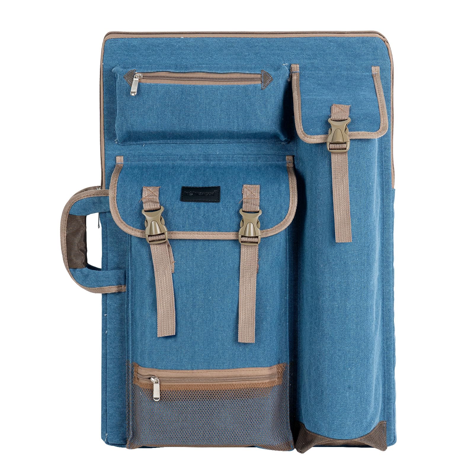 Transon Art Portfolio Case Artist Backpack Canvas Bag Large 26” x 19.5” Turquoise Green