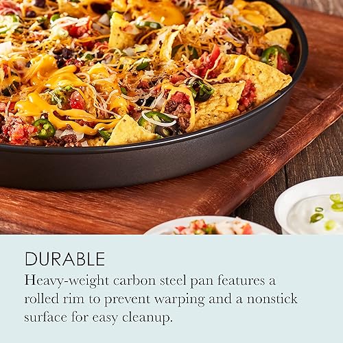 Chicago Metallic 14-Inch Deep Dish Pizza Pan, Nonstick Carbon