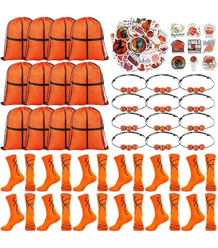 Estune 24 Pcs Basketball Party Favor Bags 6.3 X 6.7 Inch...