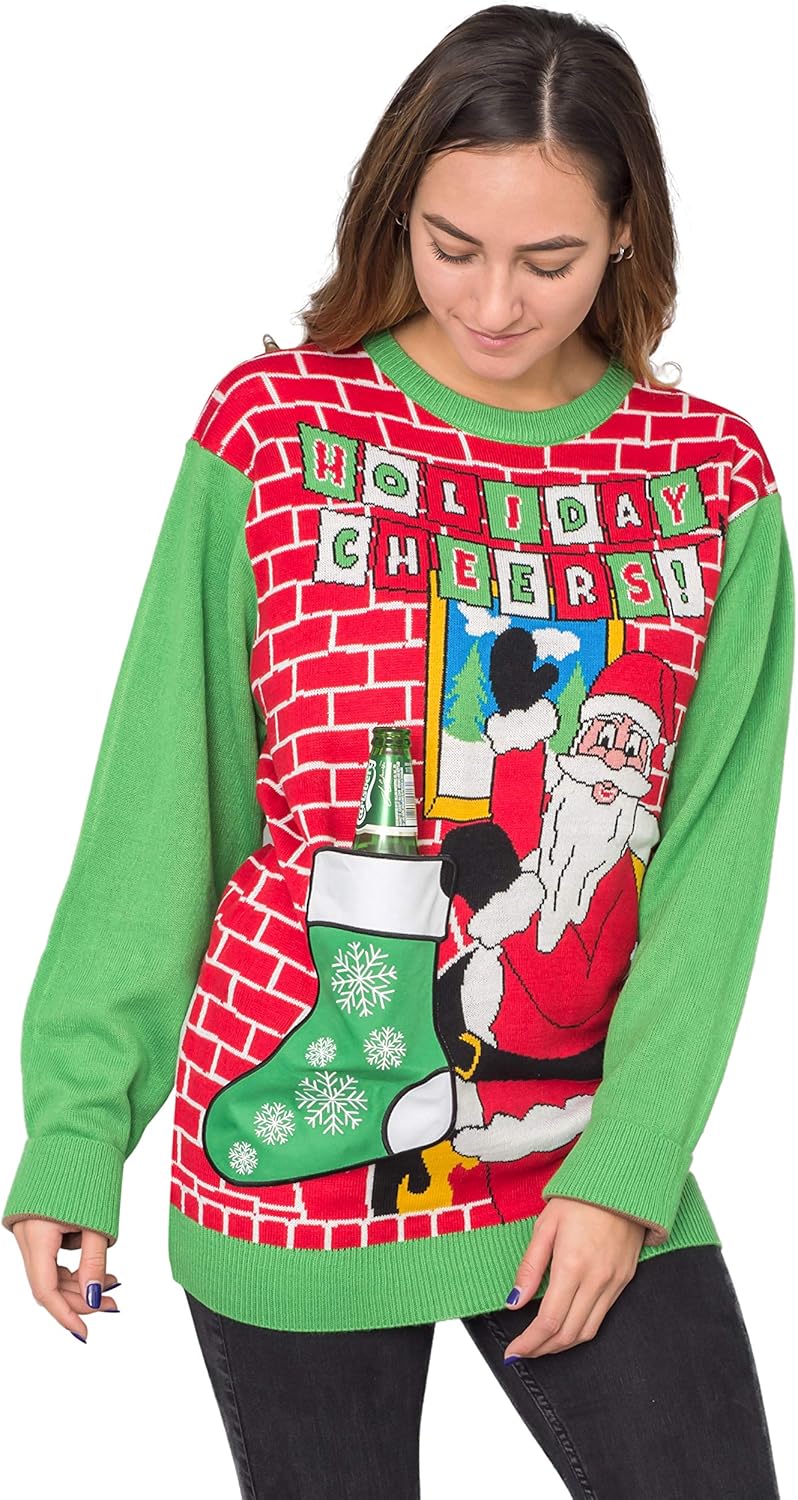 christmas sweater with drink holder