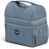 Igloo Gripper 12-Can Lunchbox Cooler, Steel Blue | Fully insulated with a leak-resistant, wipe-clean liner and a top grip handle, built from 100% recycled fabric