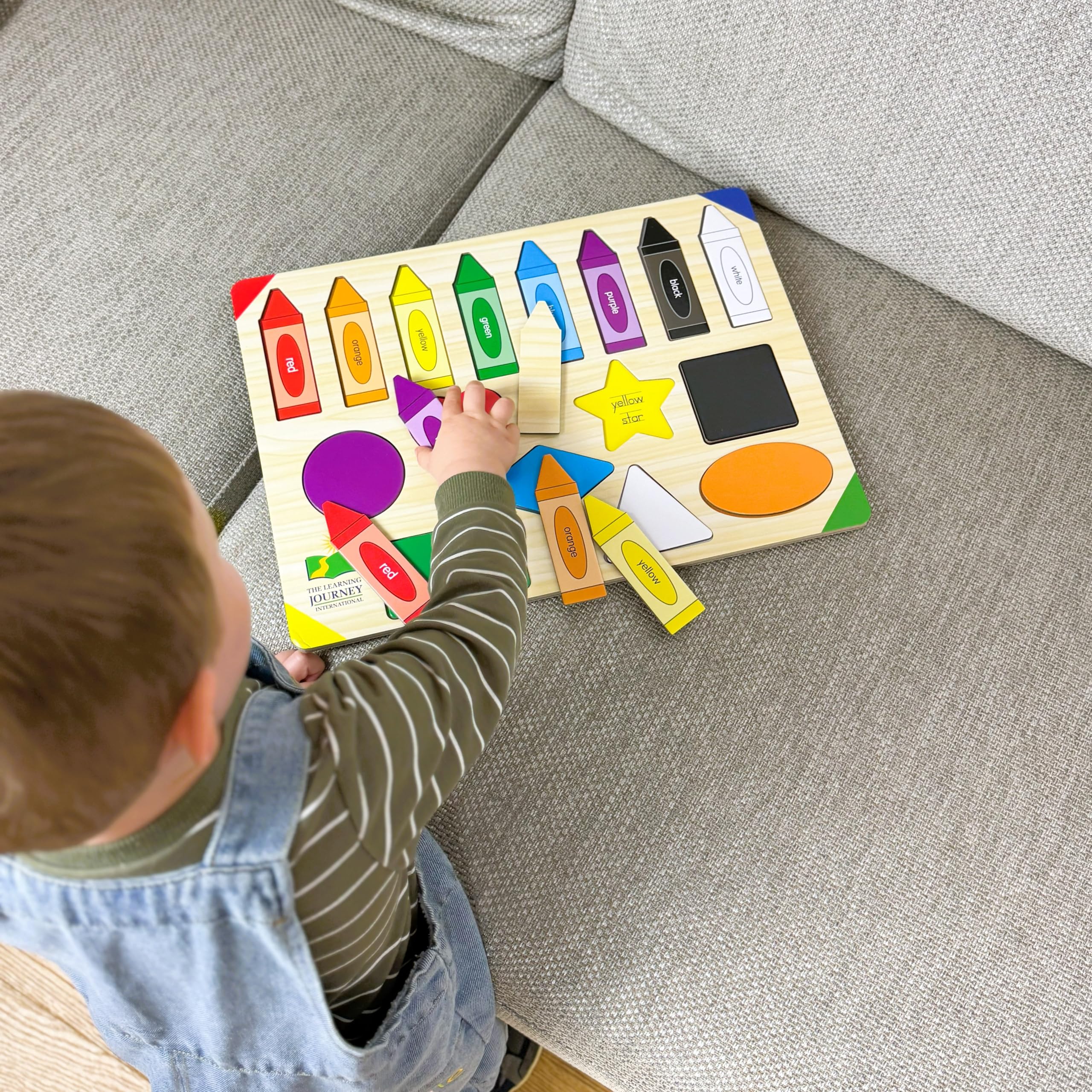 The Learning Journey: Lift & Learn Puzzle Colors & Shapes – Preschool Toys & Activities for Children Ages 3 and Up – Award Winning Educational Toy