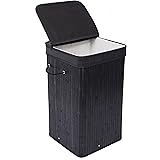 Amazon.com: BirdRock Home Corner Laundry Hamper with Lid and Cloth ...